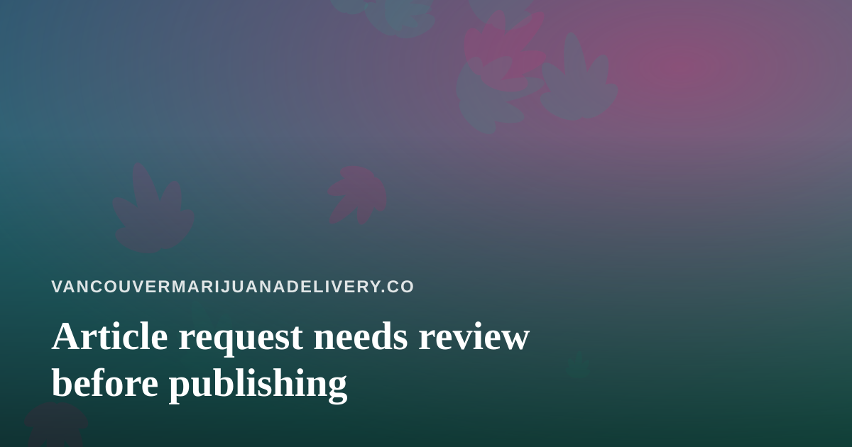 Article request needs review before publishing